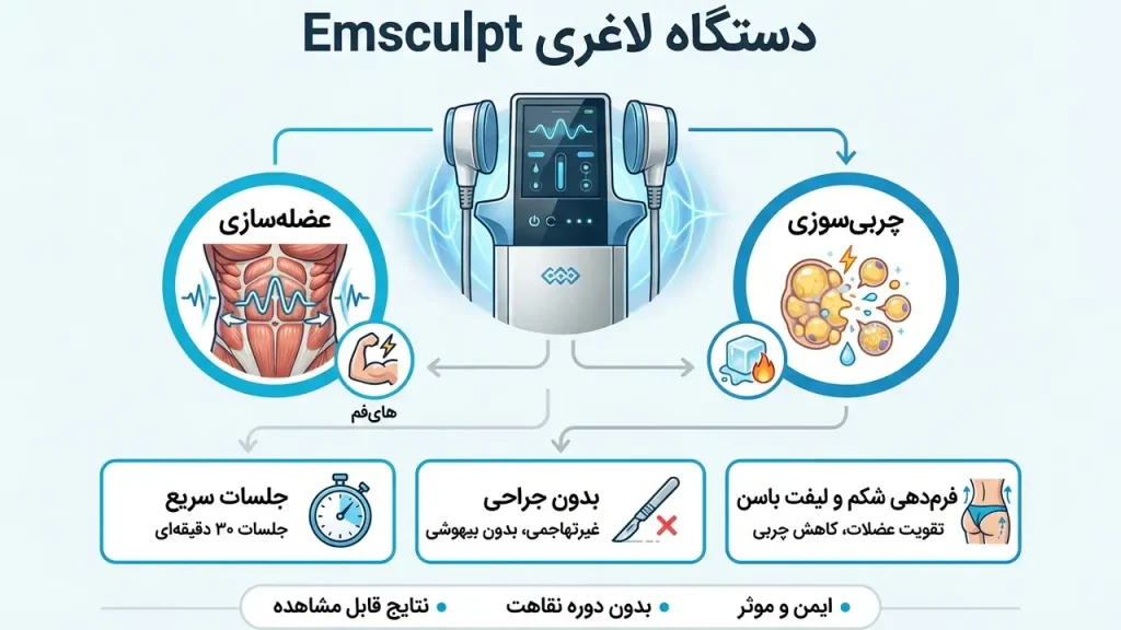  دستگاه لاغری emsculpt